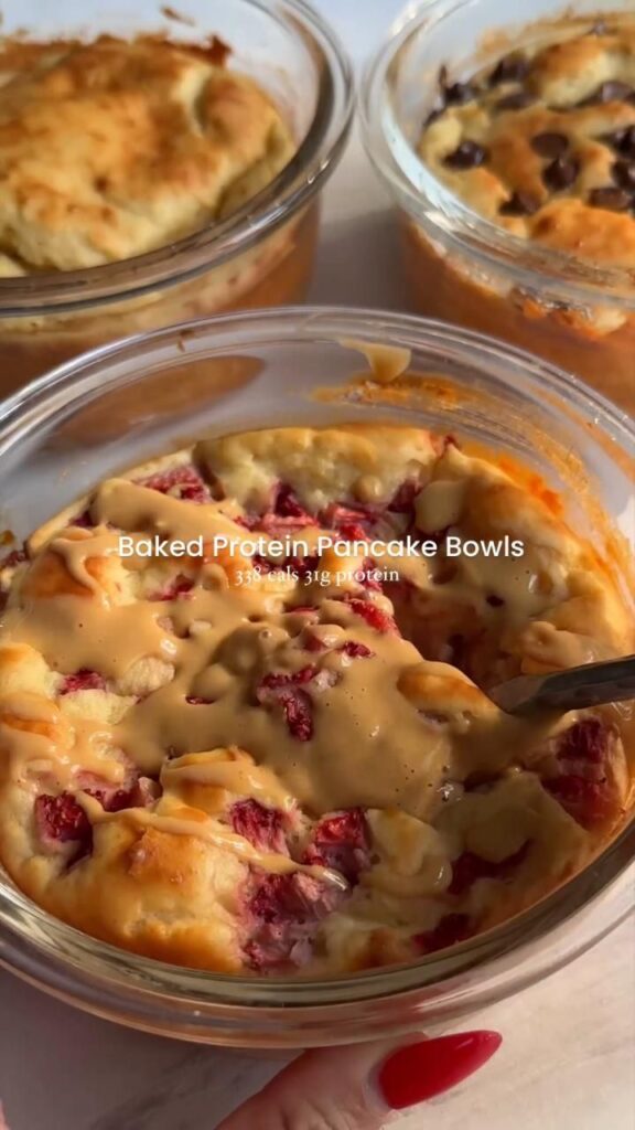 high protein baked pancakes