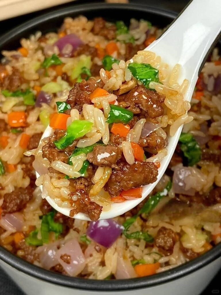 stir-fried cabbage and rice