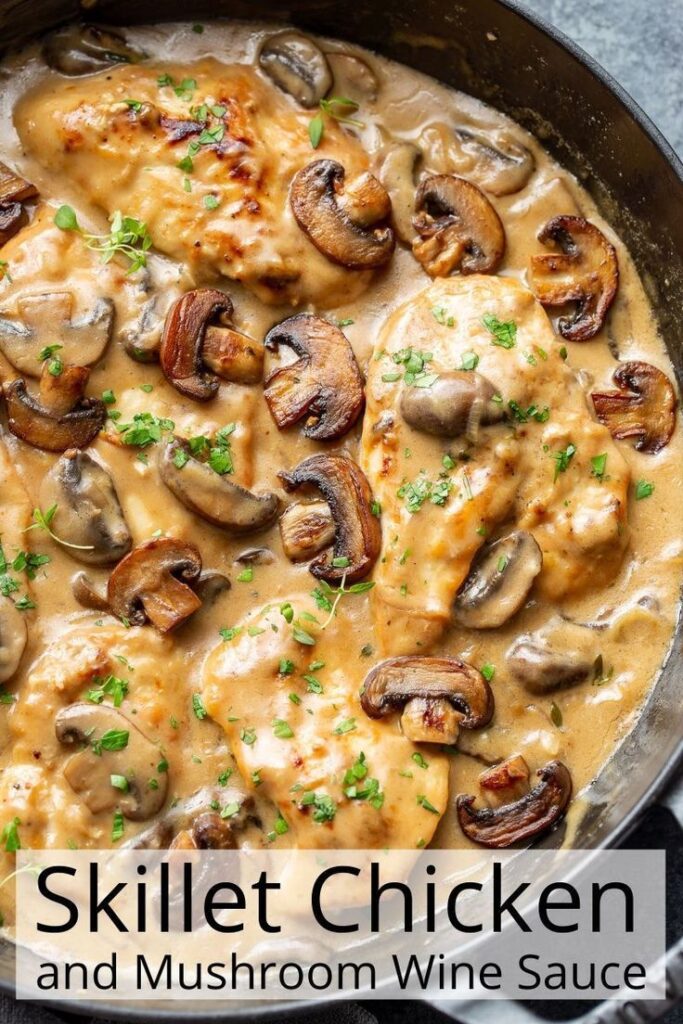 mushroom wine sauce dinner