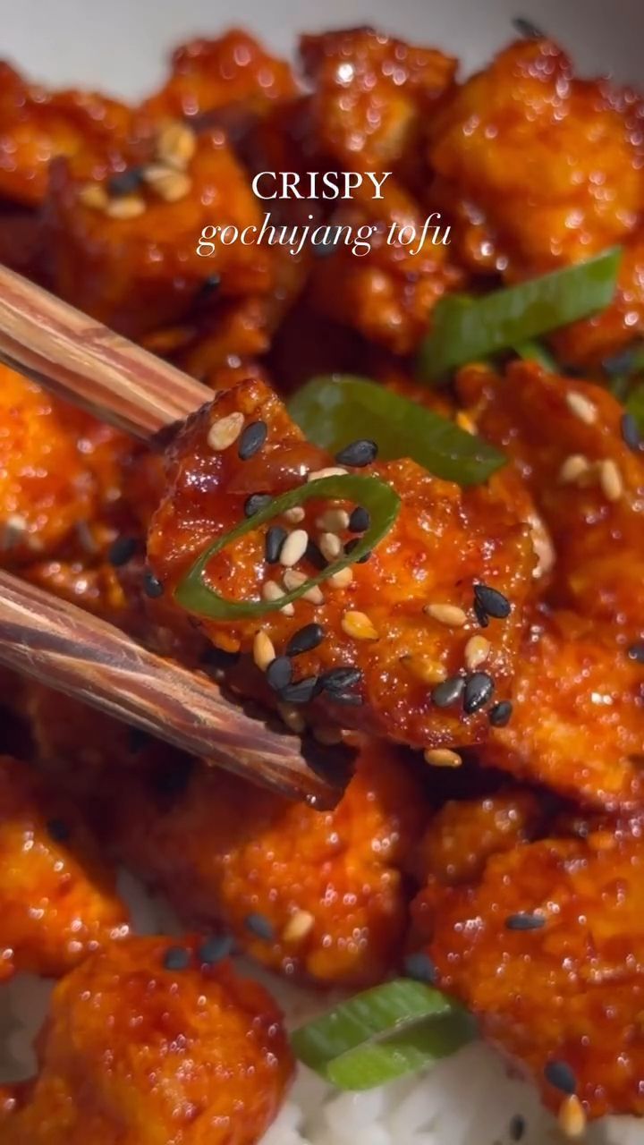 Crispy Baked Tofu Bowl with Sesame Glaze