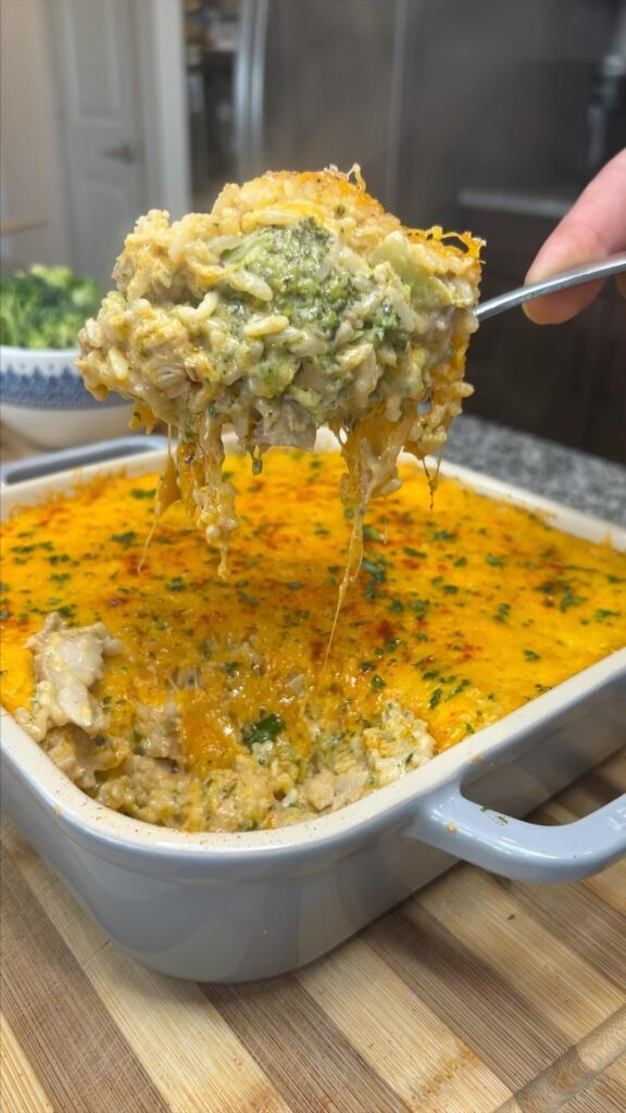 cheesy broccoli rice casserole