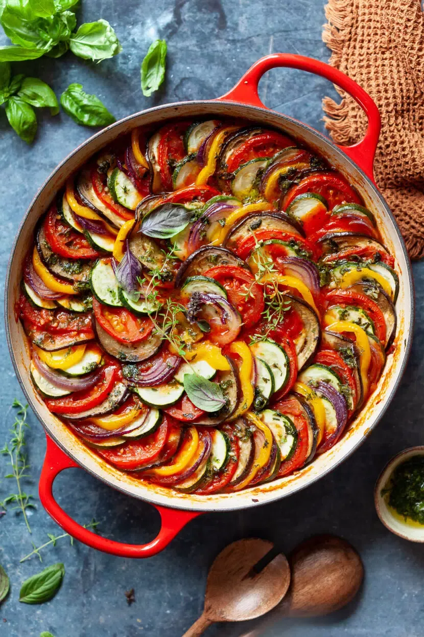 Eggplant Peppers And Tomatoes