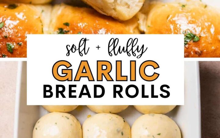 baked garlic herb bread rolls