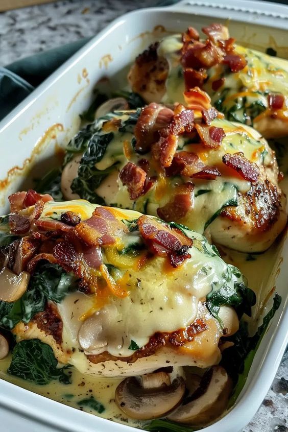 creamy garlic butter baked chicken breast